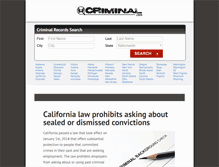 Tablet Screenshot of criminal.com
